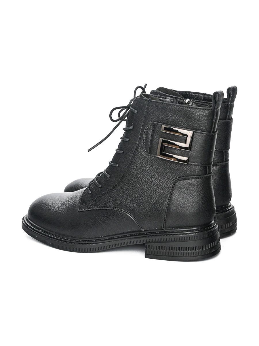 Ботинки-дерби черного цвета с декоративной пряжкой